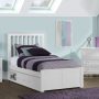 MARLEY MISSION TWIN BED IN WHITE WITH UNDERBED STORAGE