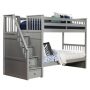 SCHOOLHOUSE TWIN STAIR BUNK GRAY