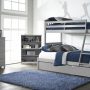 SYDNEY TWIN OVER FULL BUNK BED IN GRAY WITH TRUNDLE