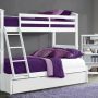 SYDNEY TWIN OVER FULL BUNK BED IN WHITE WITH TRUNDLE