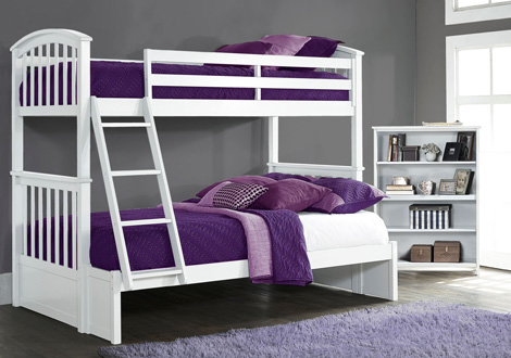 Full Sidney Bunk Bed, Twin Bed Over Full Bed