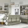 Florenza Crib in Dove Grey Room View Full Bed