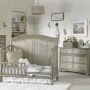 Florenza Crib in Dove Grey Room View Toddler Rail