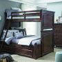 Caterbury Warm Cherry Room View twin full bunk bed