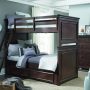 Caterbury Warm Cherry Room View twin twin bunk bed