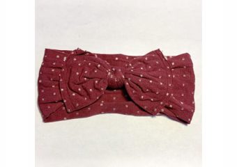 Baby Classic Bow Headband Dots - Mulberry