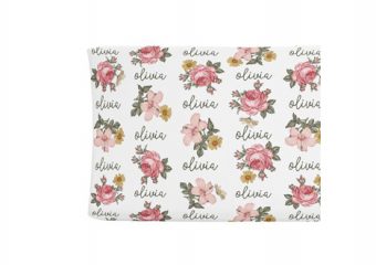 Changing Pad Cover - Retro Rose