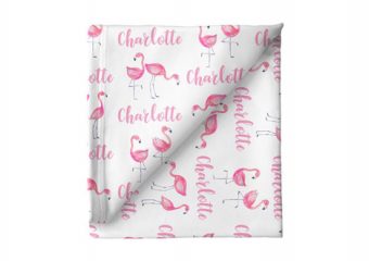 Large Stretchy Blanket - Flamingo