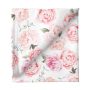 Large Stretchy Blanket - Peach Peony Blooms