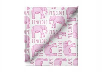 Small Stretchy Blanket - Elephant Pink