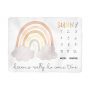Neutral Rainbow Arch Blanket Personalized