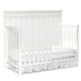Bocca Crib in Bright White with Toddler Rail
