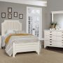 Bungalow Lattice twin upholstered bed room view