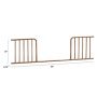 Camellia Toddler Guard Rail in Vintage Gold with Dimensions
