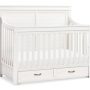 Wesley Farmhouse Crib in Heirloom White Angle