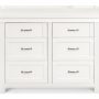 Wesley Farmhouse Dresser in Heirloom White with Changing Tray Front