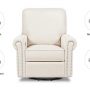 Linden Electronic Recliner and Swivel Glider in Cream 4
