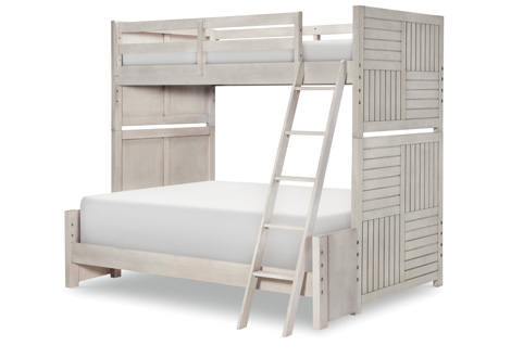 Summer Camp Twin Over Full Bunk Bed in White