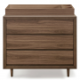 Nifty 3-Drawer Dresser in Walnut w/ Changer
